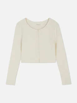 Camiseta Acanalada Con Botones