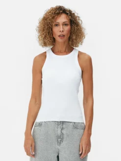 Camiseta Acanalada Con Espalda Nadadora