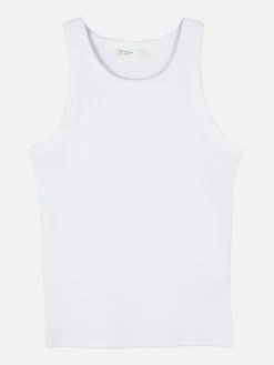 Camiseta Acanalada Con Espalda Nadadora