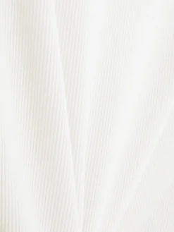 Camiseta Acanalada Con Ribetes Ondulados