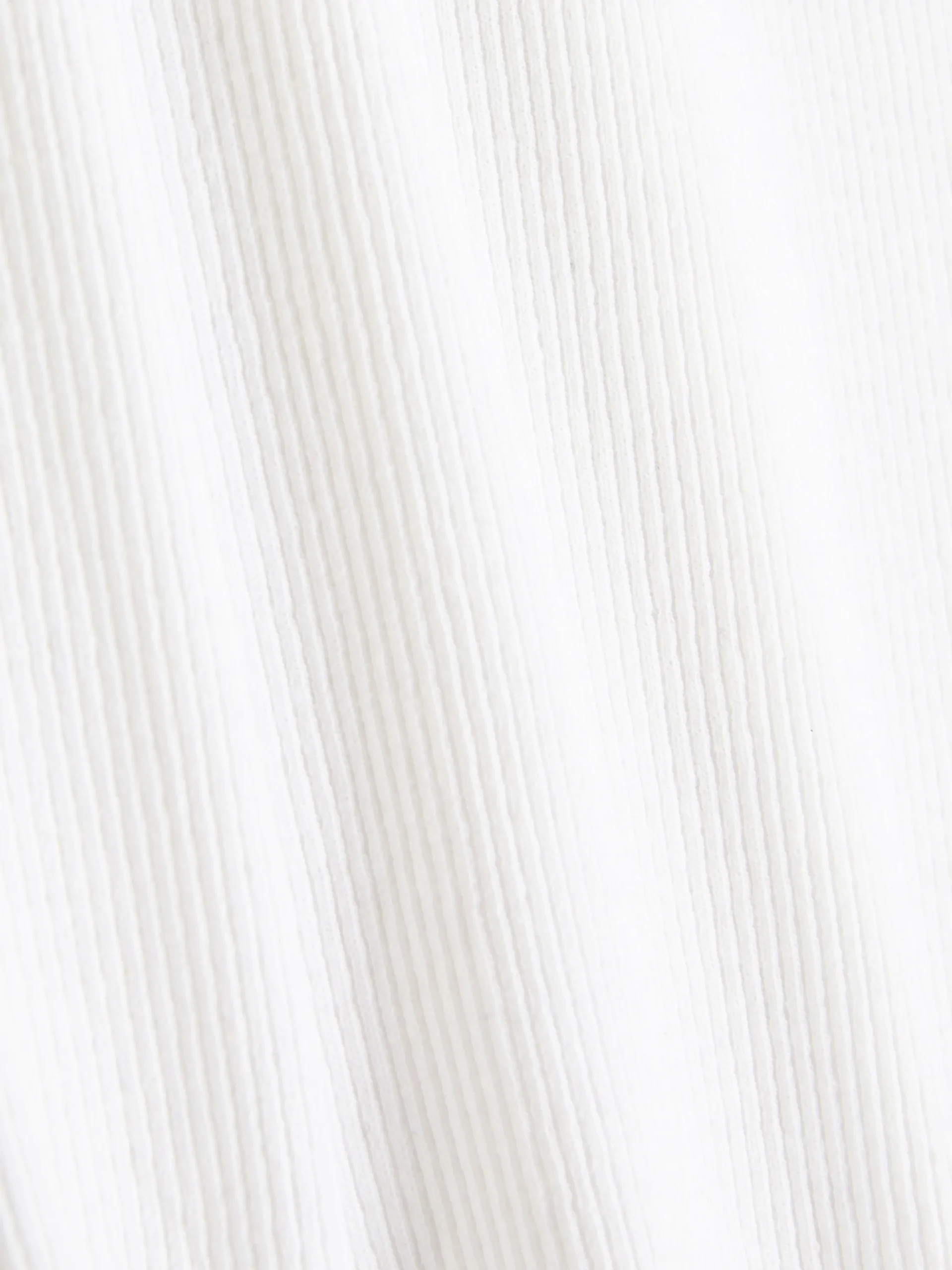 Camiseta Acanalada Con Ribete Ondulado A Juego