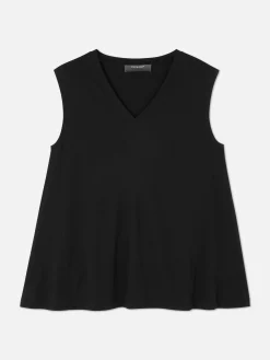 Camiseta Con Cuello De Pico Sin Mangas