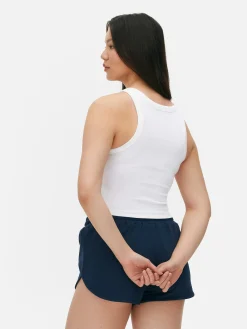 Camiseta Con Espalda De Nadadora Acanalada