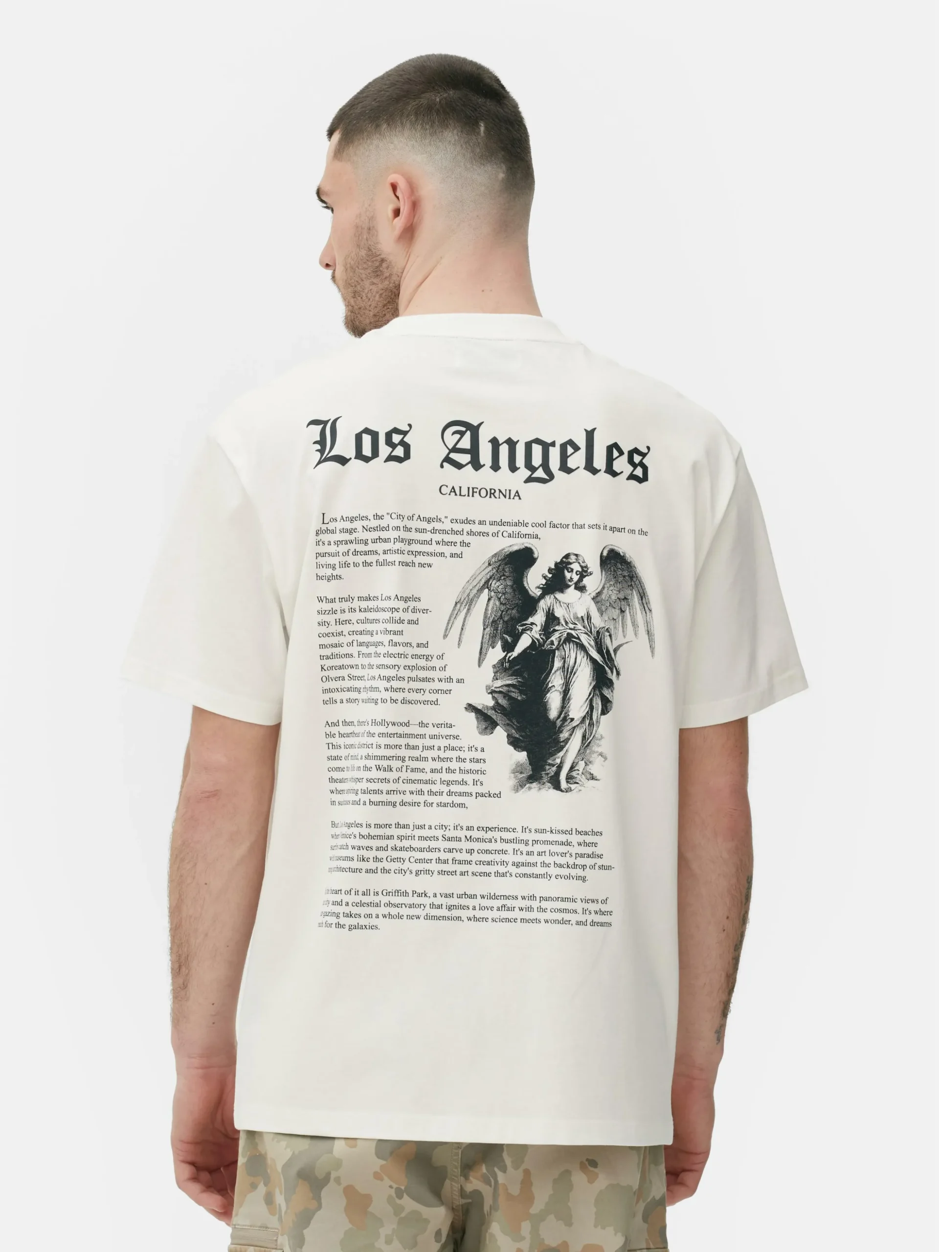 Camiseta Con Estampado «Los Angeles Statue»