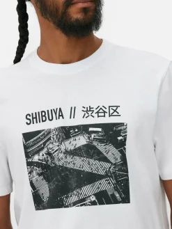 Camiseta Con Foto Del Cruce De Shibuya En Japón