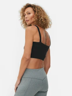 Camiseta Corta Acanalada Con Textura