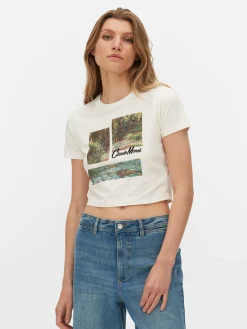 Camiseta Corta Con Estampado Gráfico De Claude Monet