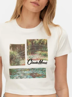 Camiseta Corta Con Estampado Gráfico De Claude Monet