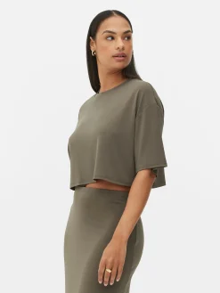 Camiseta Corta De Corte Cuadrado Combinable