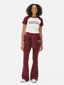Camiseta Corta De Harvard Estilo Raglán