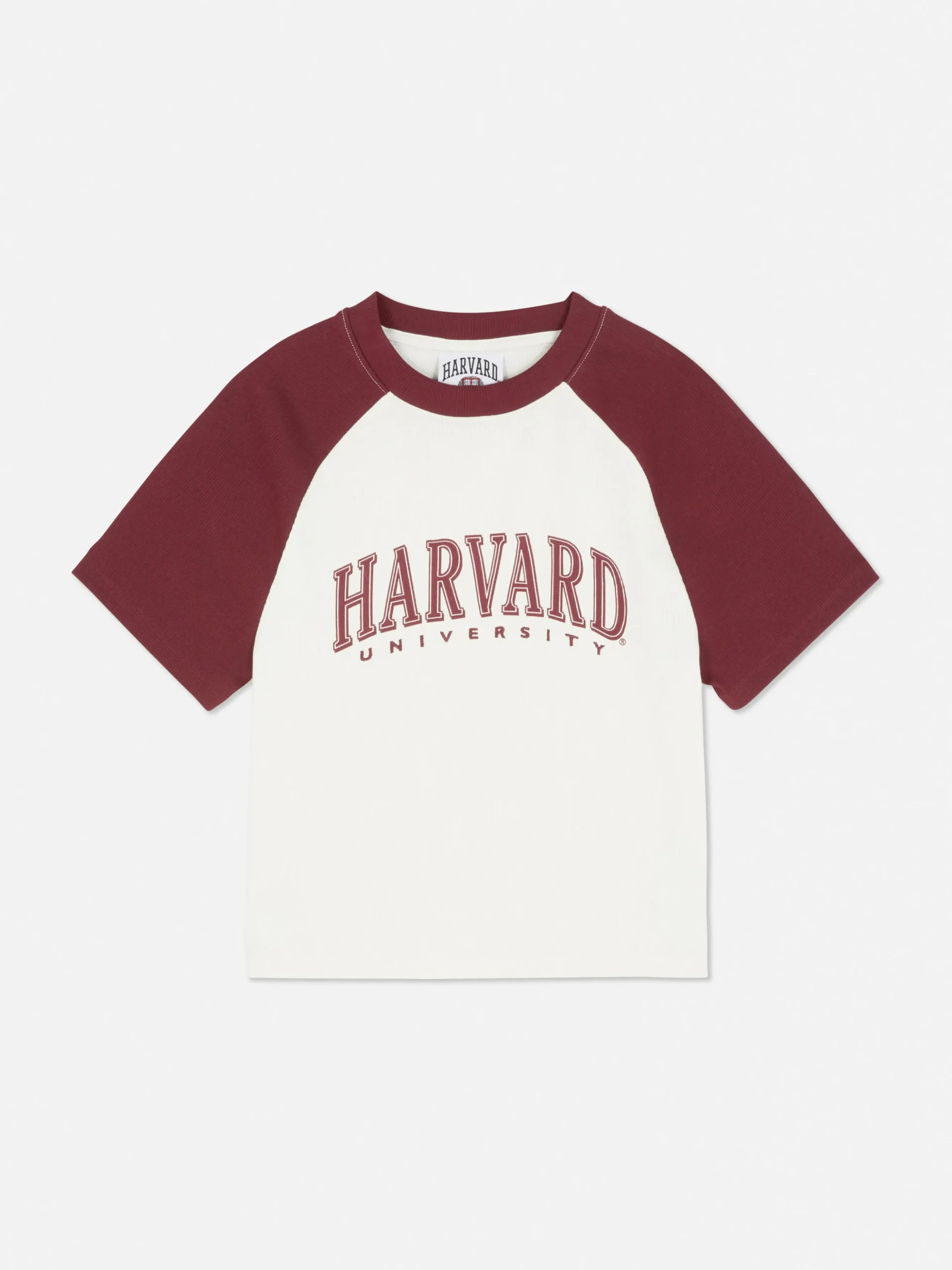 Camiseta Corta De Harvard Estilo Raglán