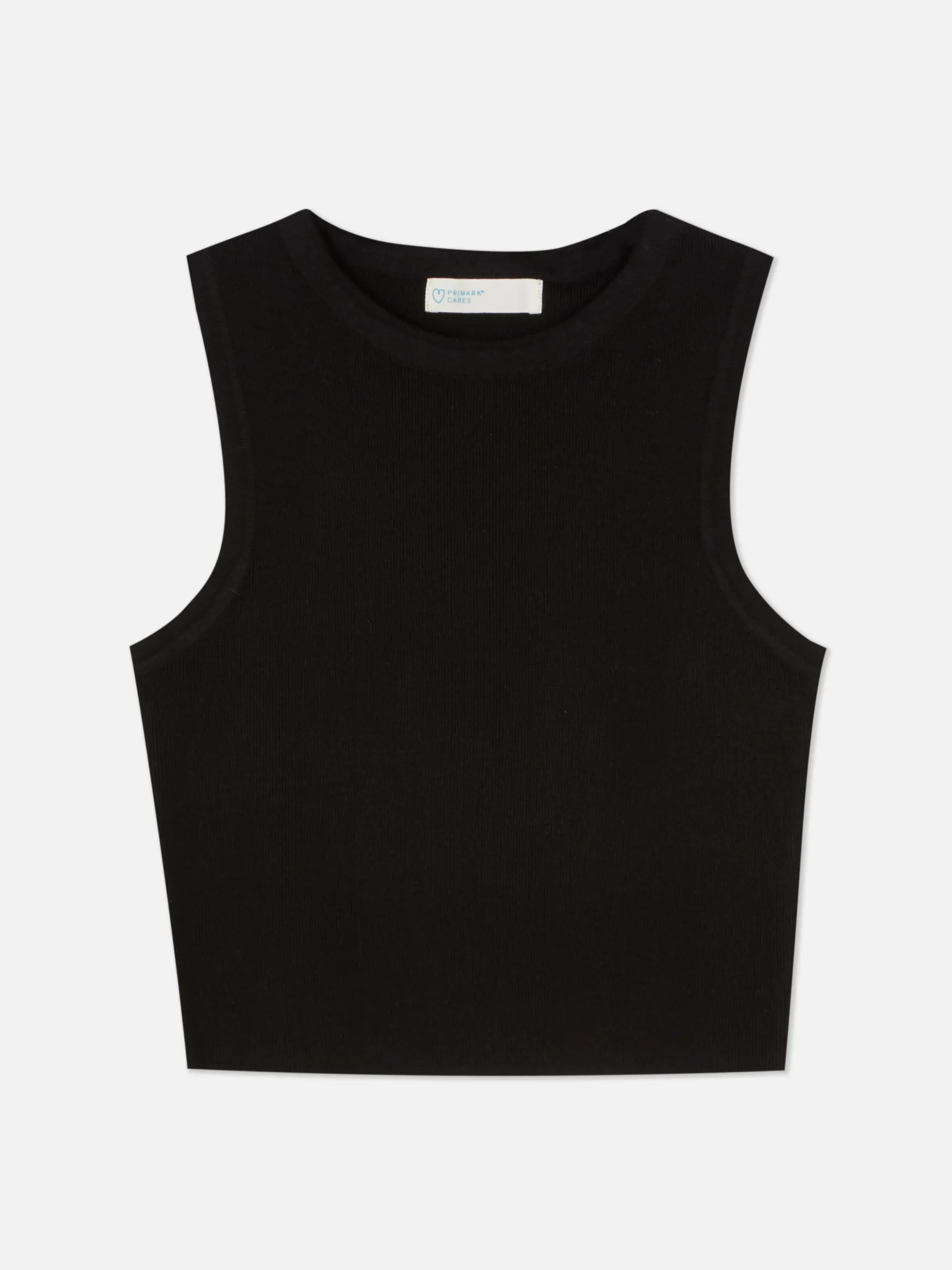 Camiseta Corta De Punto Sin Mangas De Cuello Redondo