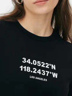 Camiseta De Algodón Con Estampado Gráfico