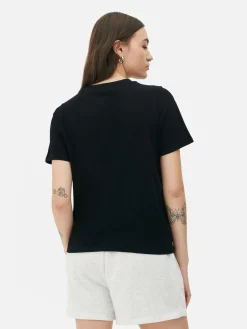 Camiseta De Algodón Con Estampado Gráfico