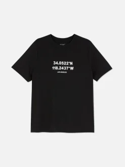 Camiseta De Algodón Con Estampado Gráfico