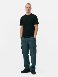 Camiseta De Cuello Redondo Y Corte Recto