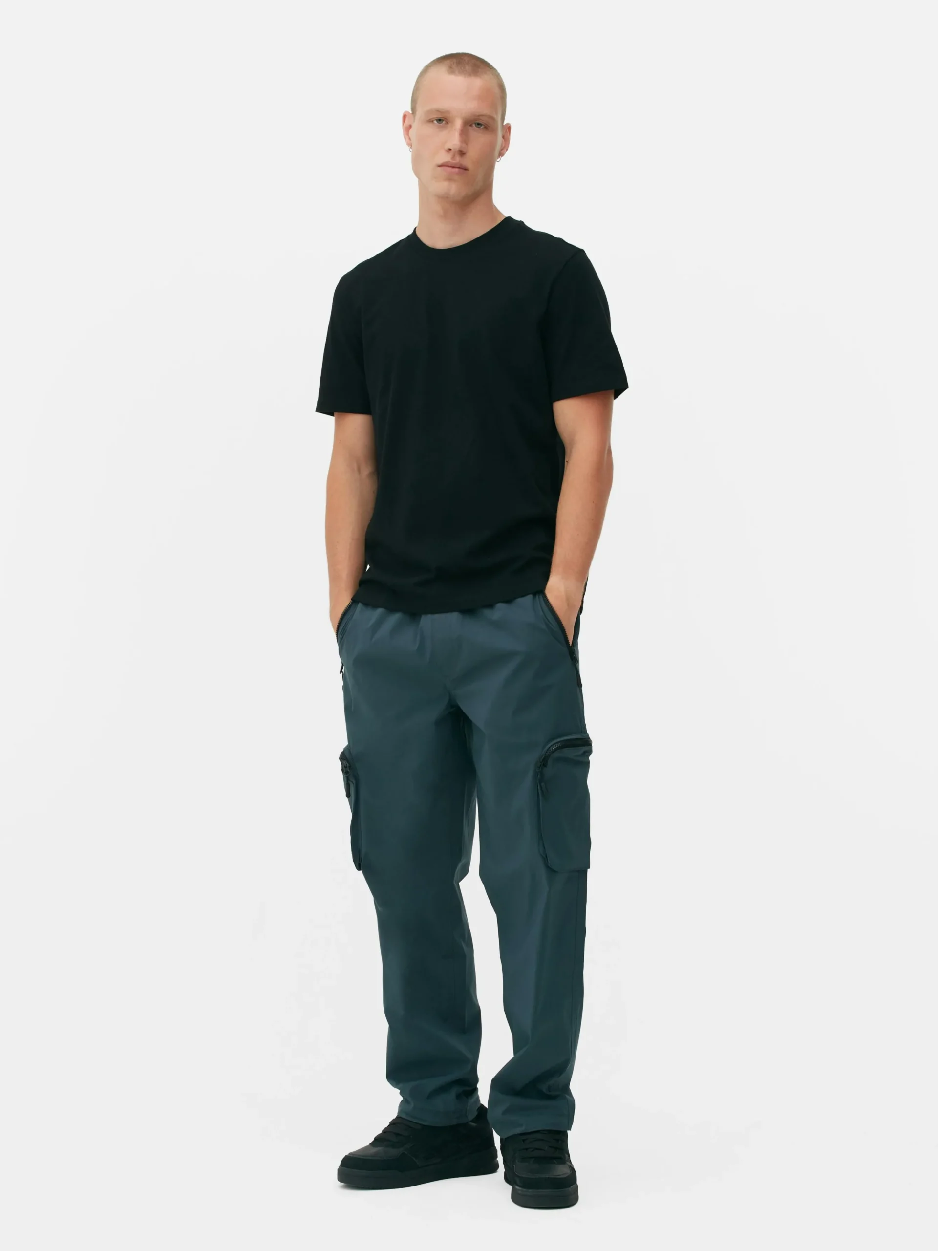 Camiseta De Cuello Redondo Y Corte Recto