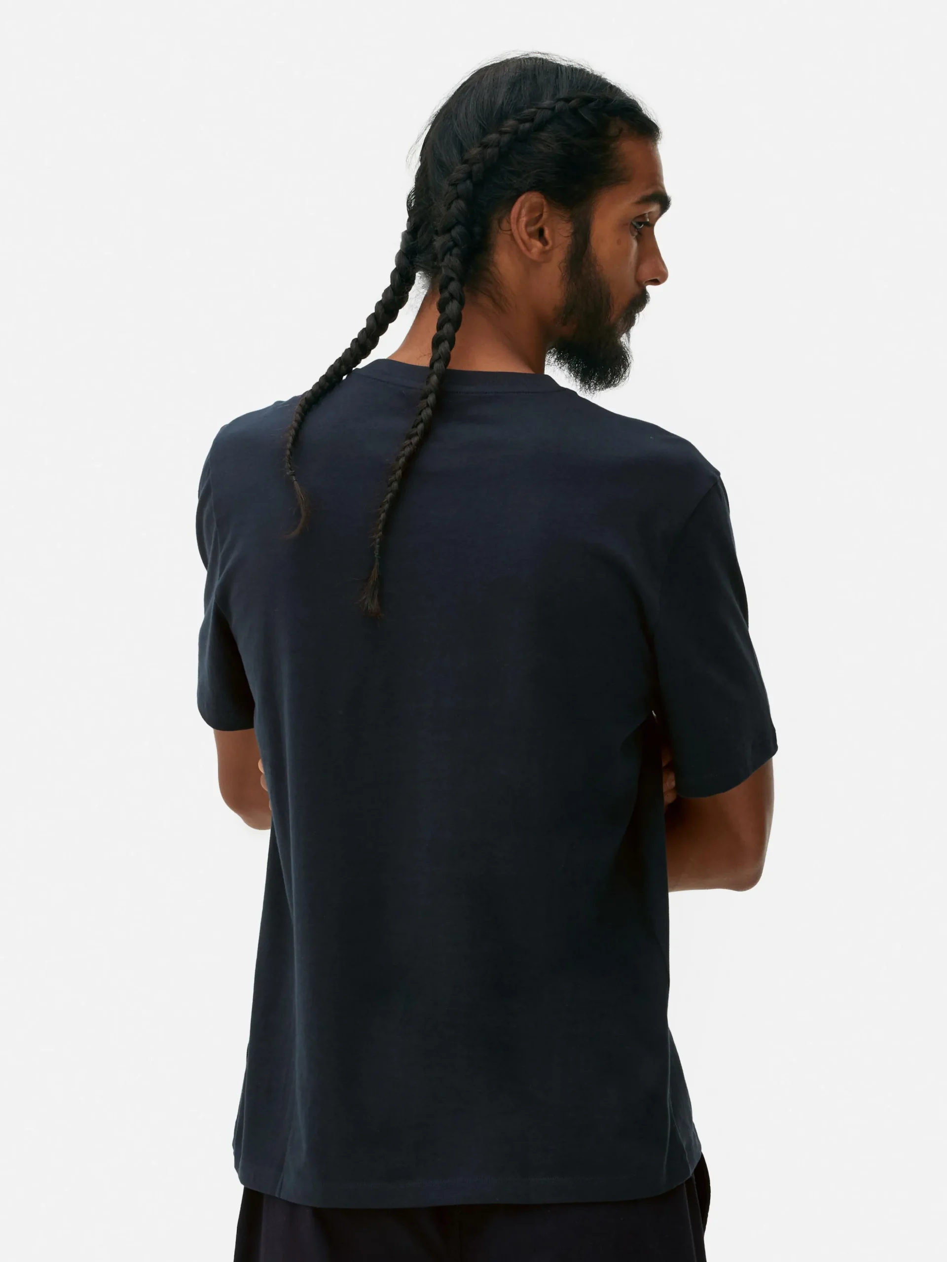 Camiseta De Cuello Redondo Y Corte Recto