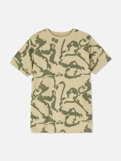 Camiseta De Manga Corta Con Estampado Gráfico