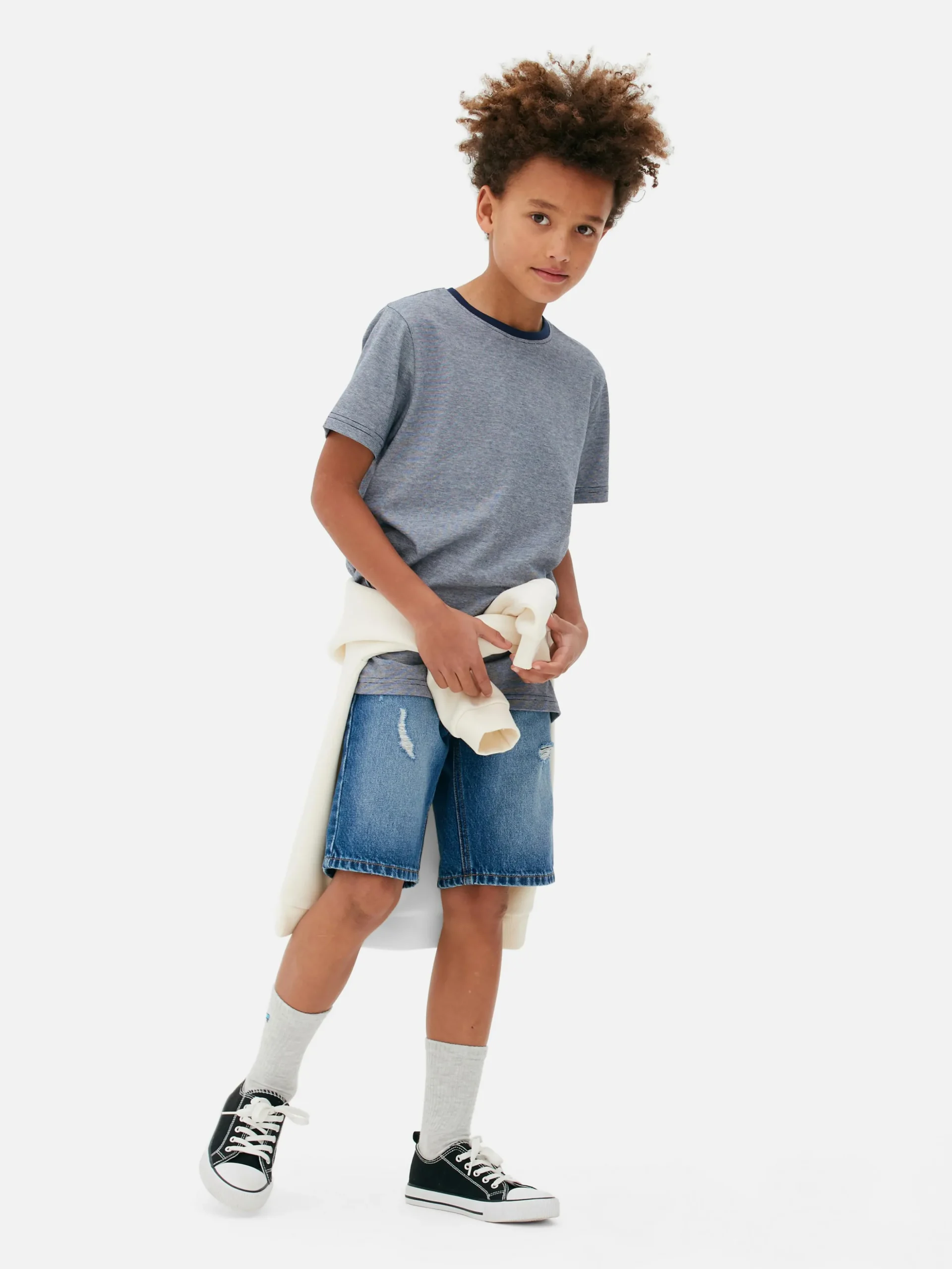 Camiseta De Manga Corta Con Raya Diplomática