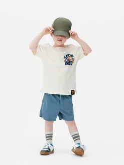 Camiseta De Manga Corta Con Estampado De Excavadora