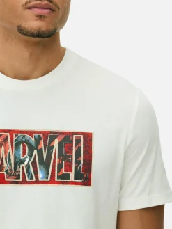 Camiseta De Manga Corta Gráfica De MARVEL