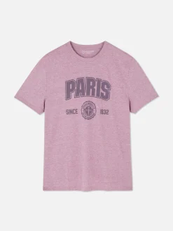 Camiseta De Manga Corta Universitaria «Paris»