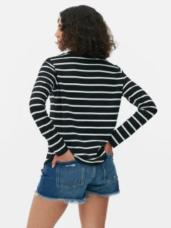 Camiseta De Manga Larga A Rayas