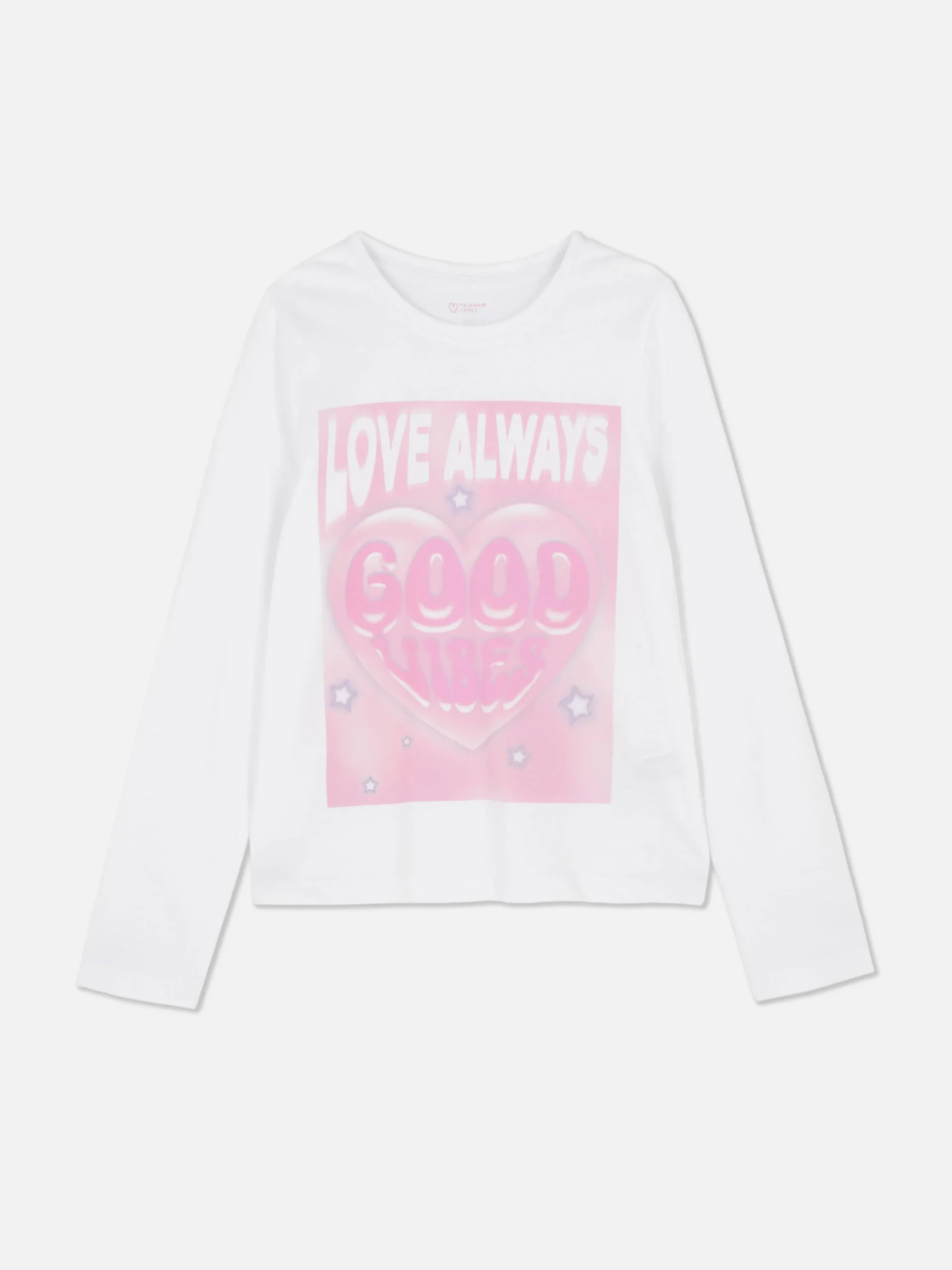 Camiseta De Manga Larga Con Estampado En El Pecho