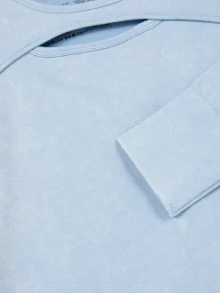 Camiseta De Manga Larga Con Lavado ácido