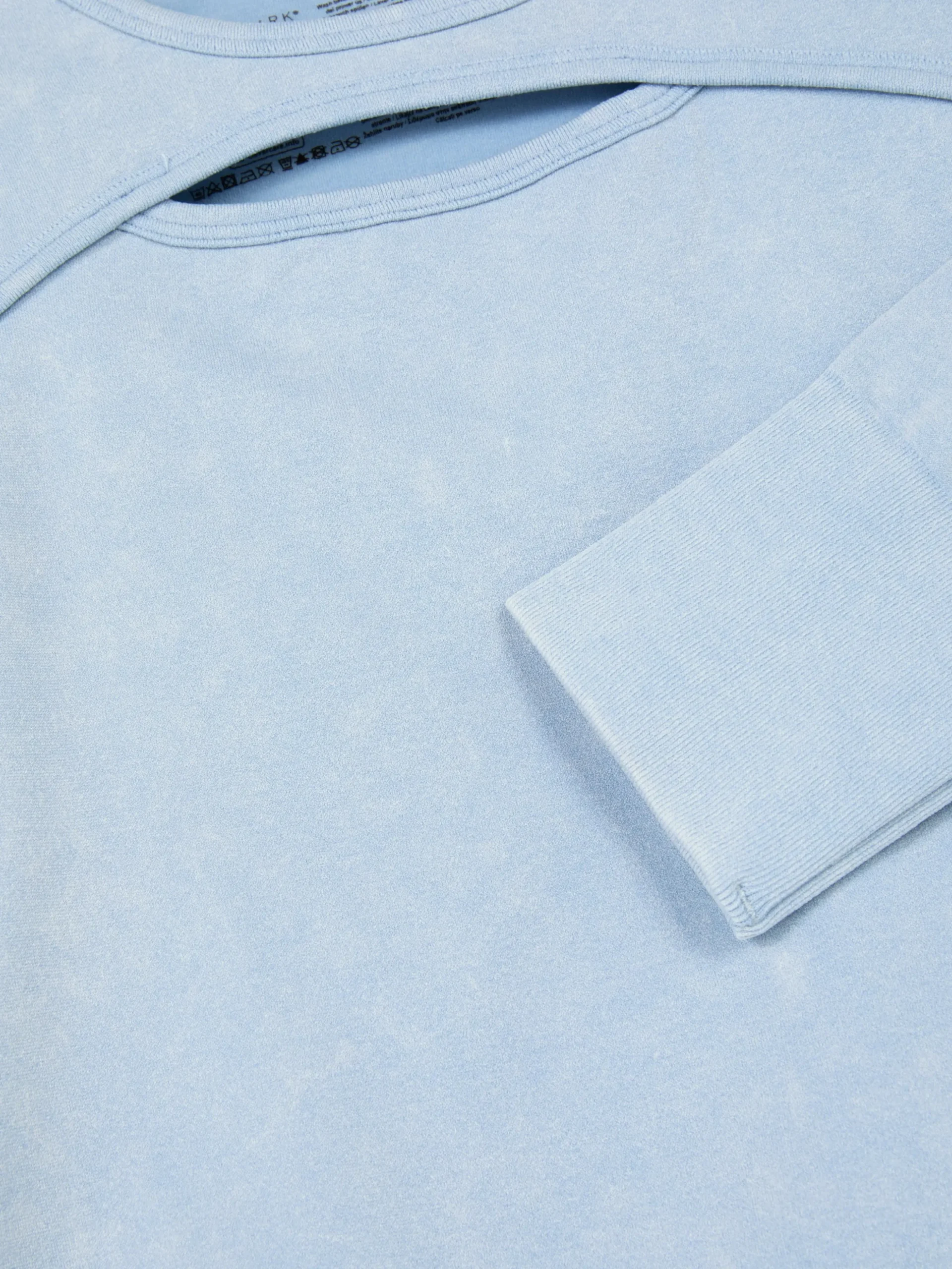 Camiseta De Manga Larga Con Lavado ácido