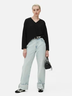 Camiseta De Manga Larga Con Detalles En Las Costuras