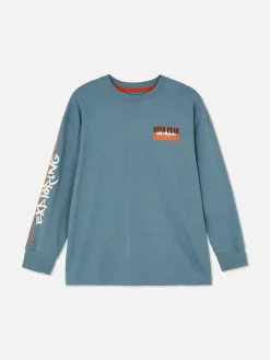 Camiseta De Manga Larga Con Motivos De Snowboard