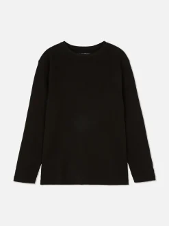 Camiseta De Manga Larga De Textura Gofrada