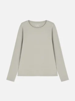 Camiseta De Manga Larga De Punto Elástico