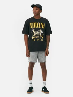 Camiseta De Nirvana Con Efecto Lavado