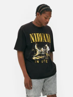 Camiseta De Nirvana Con Efecto Lavado