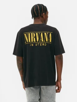 Camiseta De Nirvana Con Efecto Lavado