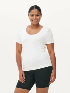 Camiseta De Pijama Con Escote Amplio Para La Menopausia