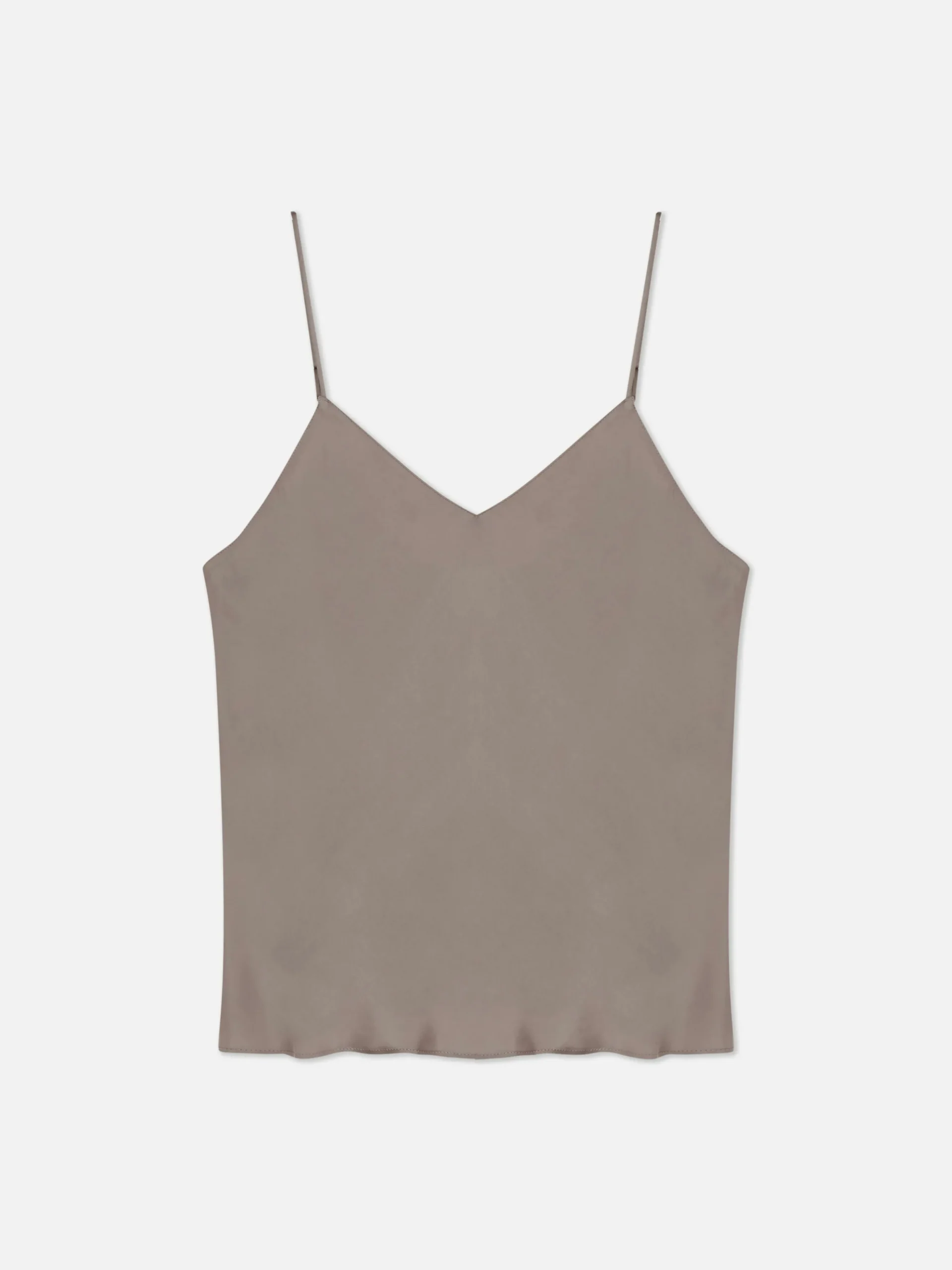 Camiseta De Pijama Corta En Satén Con Cuello De Pico