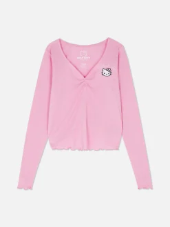 Camiseta De Pijama De Pointelle De Hello Kitty