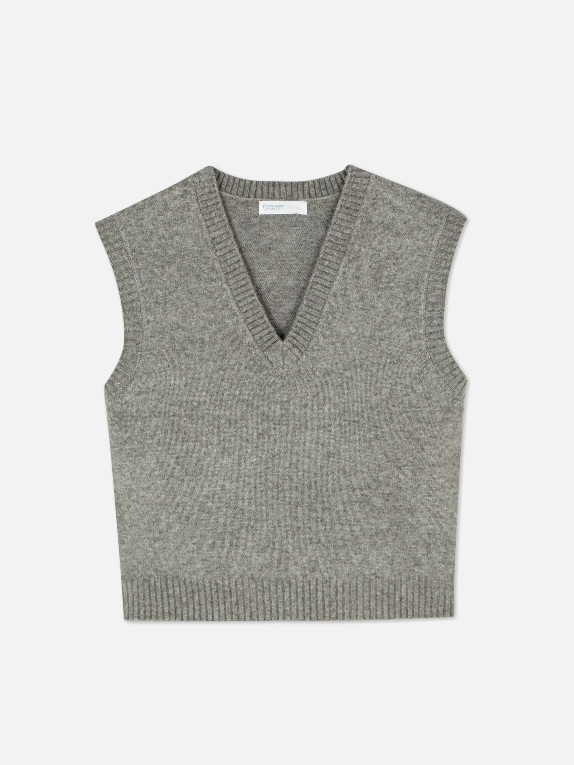 Camiseta De Punto Sin Mangas Con Cuello De Pico