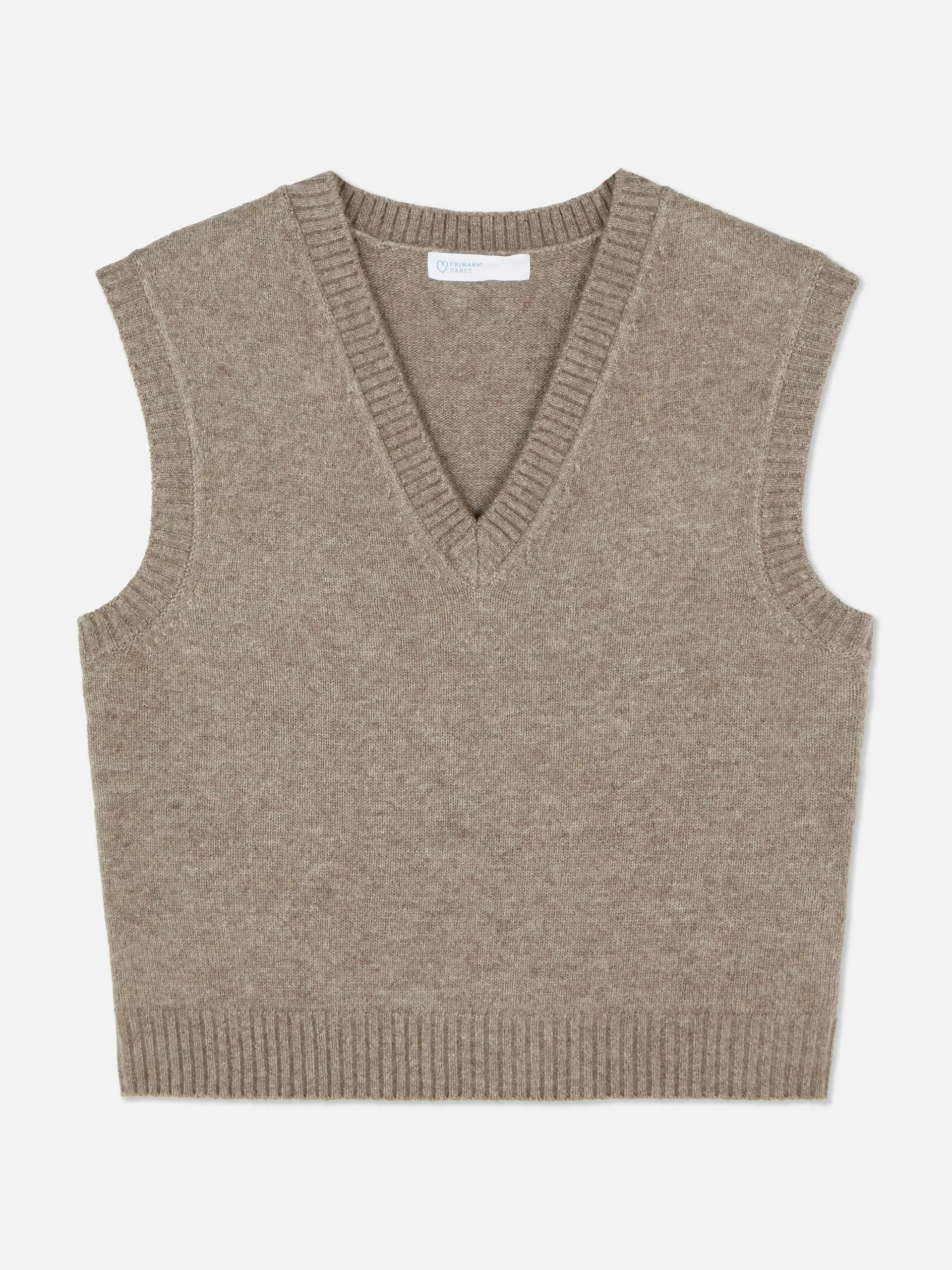 Camiseta De Punto Sin Mangas Con Cuello De Pico