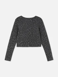 Camiseta Deportiva Con Estampado De Leopardo