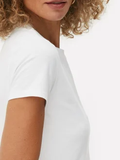 Camiseta Elástica De Cuello Redondo