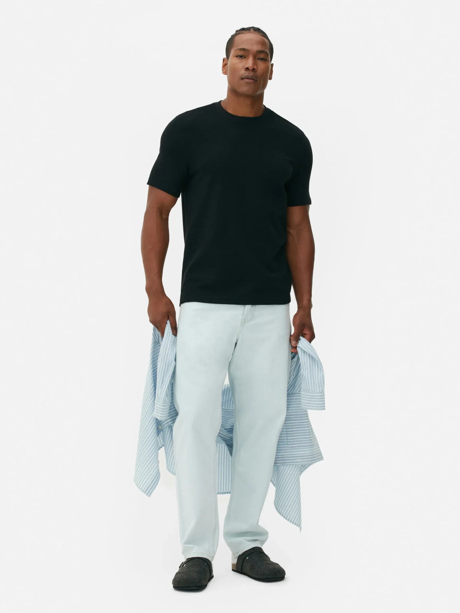 Camiseta En Tejido Otomán Acanalado