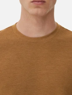 Camiseta En Tejido Otomán Acanalado