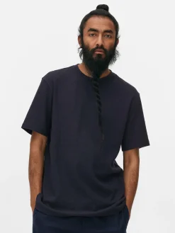 Camiseta Gofrada De Cuello Redondo