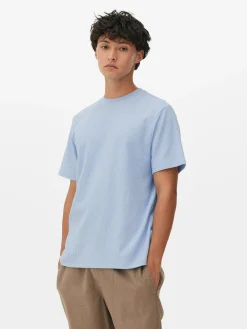 Camiseta Gofrada De Cuello Redondo