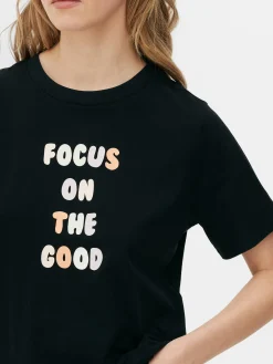 Camiseta Gráfica De Corte Recto